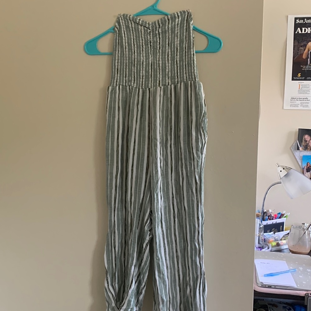 J for Justify striped size L strapless jumpsuit
